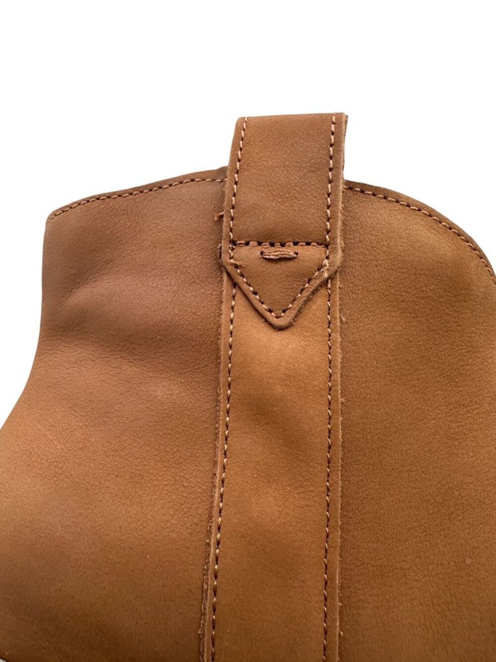 Toms Ankle Booties Womens Size 7.5 Brown Leather Stacked Blocked Heel NEW - Picture 11 of 12